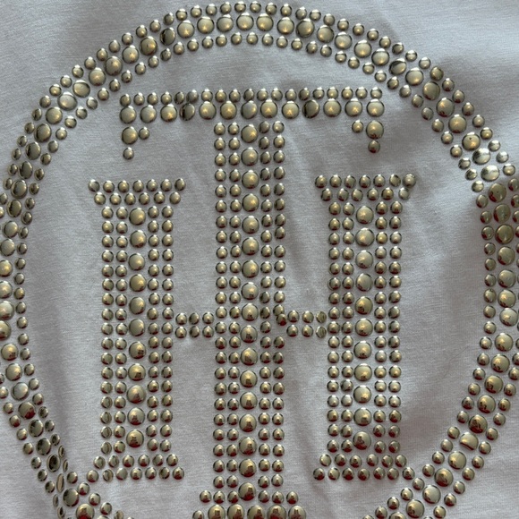 Tommy Hilfiger Ivory Long Sleeve Tee with Logo - Picture 2 of 5